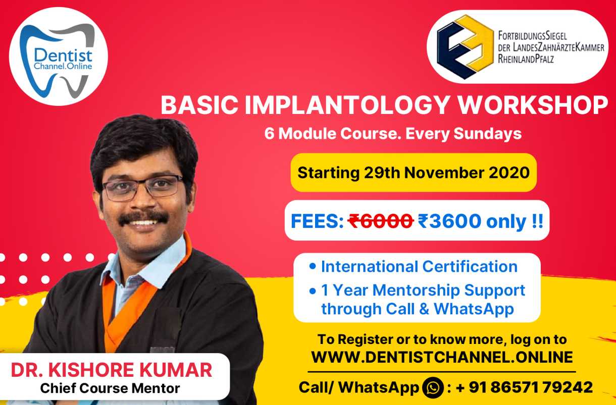 Online on Implantology for Beginners Dental Events Dentist Channel Online
